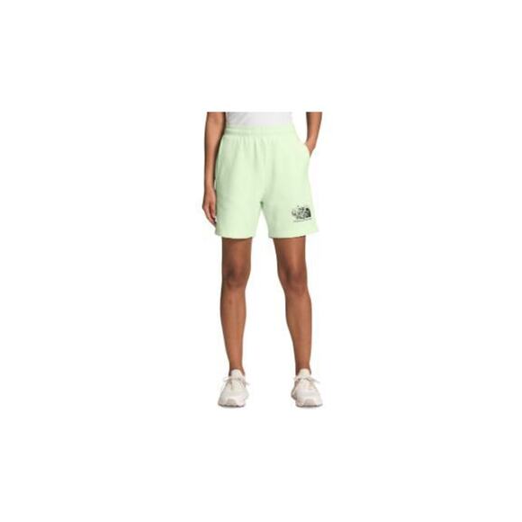 The North Face Women's Iwd Vintage Logo Fleece Shorts - Lime Cream 11691 - Picture 1 of 1